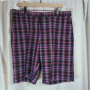 Men's Adidas Golf Plaid Shorts Size 36 Excellent Used Condition